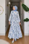 ESEN KEMERLİ MANGO ELBİSE Mavi