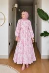 ESEN KEMERLİ MANGO ELBİSE Pembe