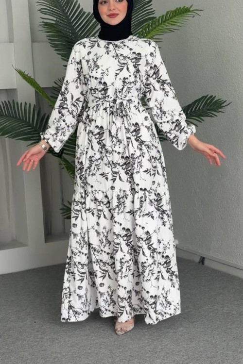 ESEN KEMERLİ MANGO ELBİSE Siyah