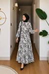 ESEN KEMERLİ MANGO ELBİSE Siyah