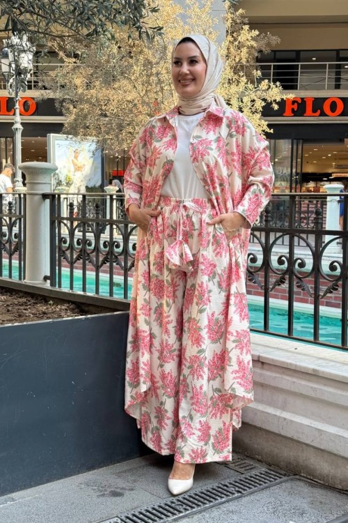 Leydi Tunik Takım Pembe