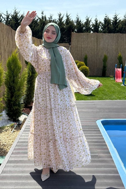 Serenay Şifon Elbise