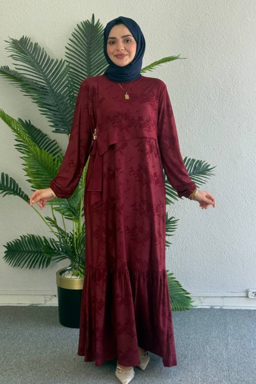Mevsim Elbise Bordo