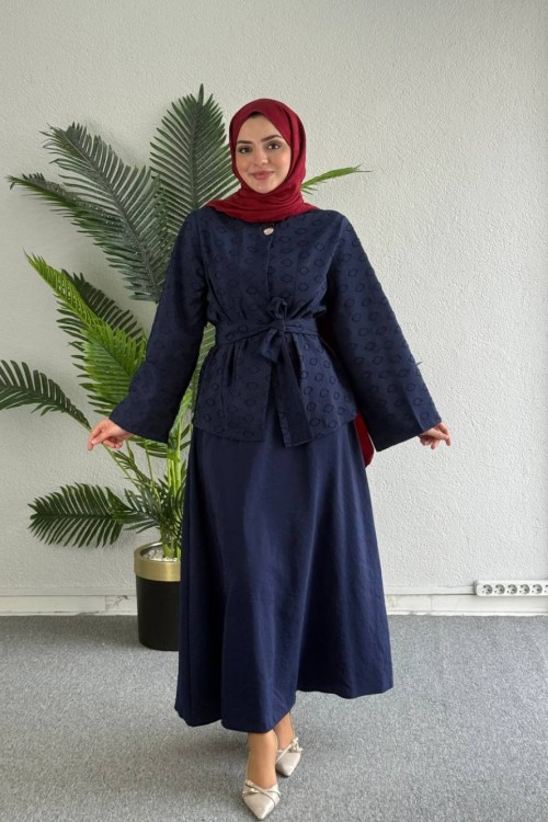 Alina Etekli Takım Lacivert