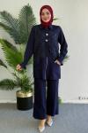  Selda Pantolonlu Takım Lacivert