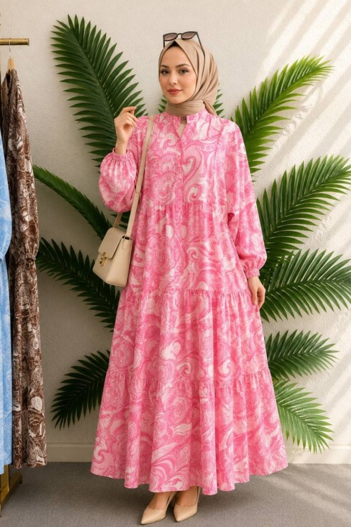 Hüsna Elbise Pembe