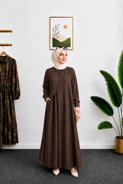 Berfin Tunik Takım Kahverengi