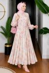 Beren Kemerli Elbise Pembe