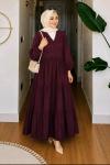 Melodi elbise  Bordo