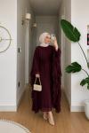 Hande Şifon Elbise Bordo