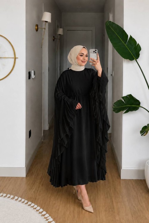 Hande Şifon Elbise Siyah