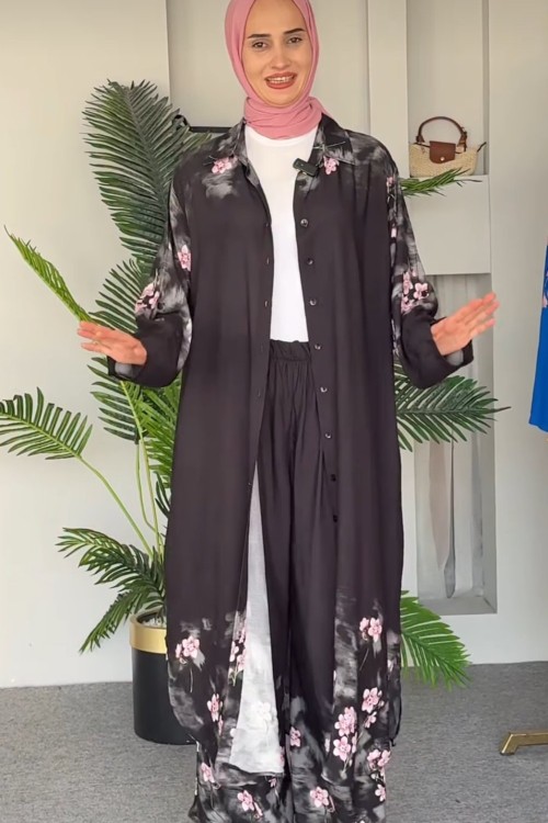 Selena İkili Tunik Takım Siyah
