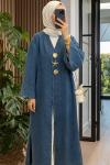 Alya Kot Kimono Açık Mavi