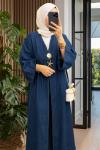 Alya Kot Kimono Gök Mavi