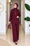 Gonca Tunik Takım Pantolonlu Bordo