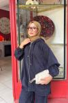 Lara Fermuarlı Tunik Takım Lacivert