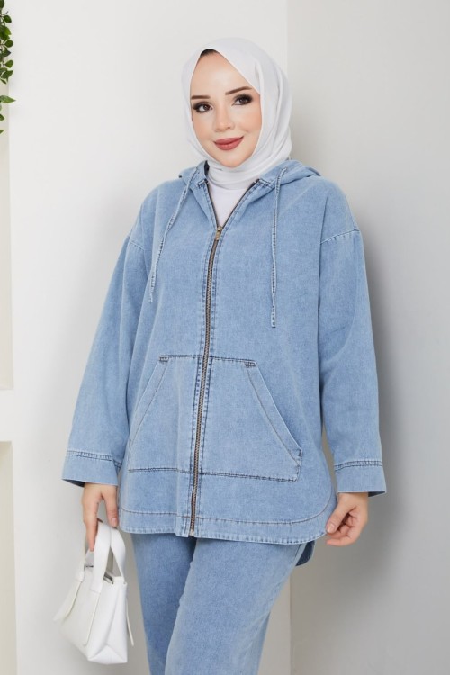 Sakura Ikili Pantolonlu Takım Açık Mavi