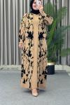 Ceylan Desenli Hırkalı Elbise takım