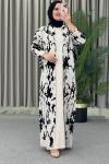 Ceylan Desenli Hırkalı Elbise takım